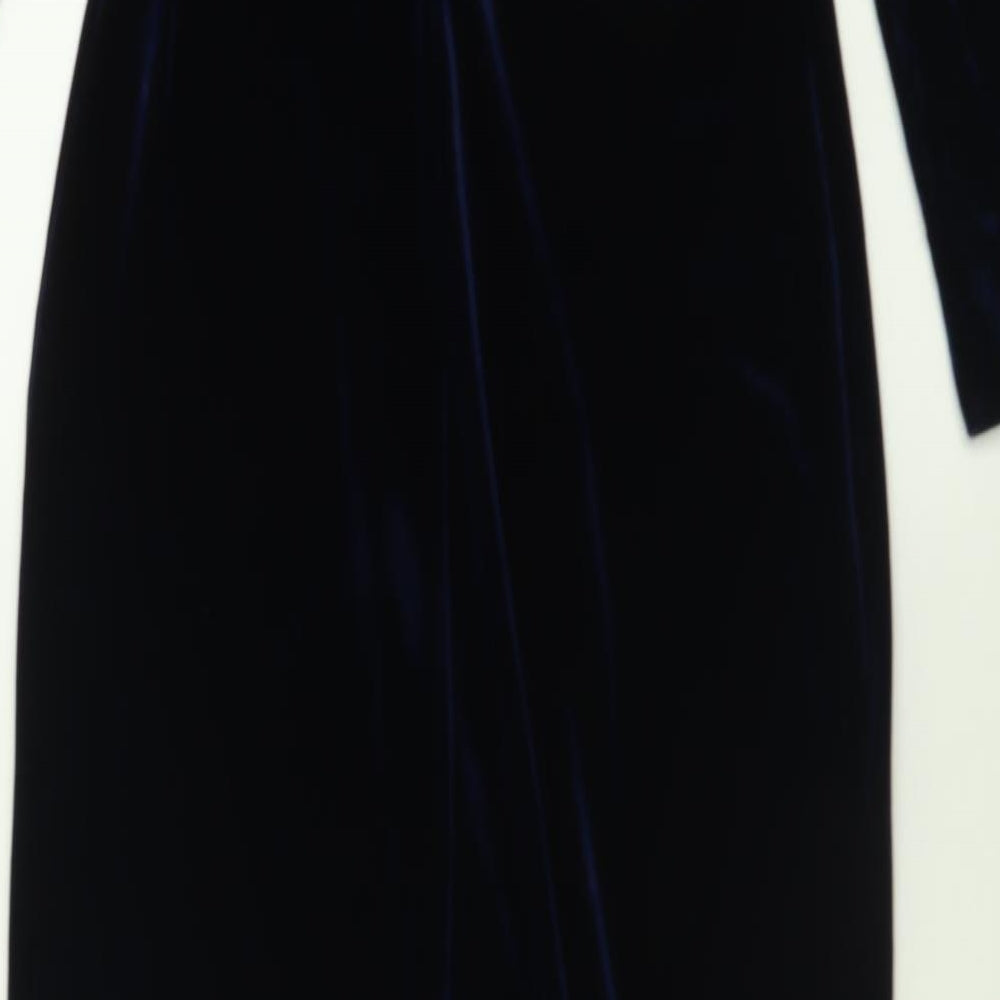 Debenhams Womens Blue  Polyester A-Line  Size 12  Boat Neck Pullover