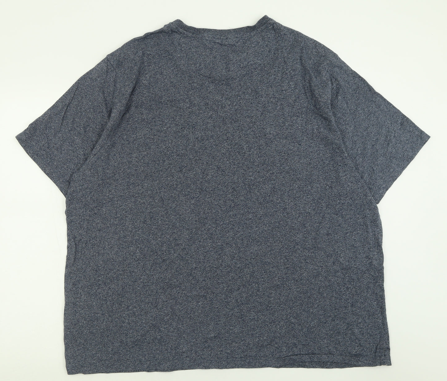 Marks and Spencer Mens Blue  Cotton  T-Shirt Size 3XL Crew Neck