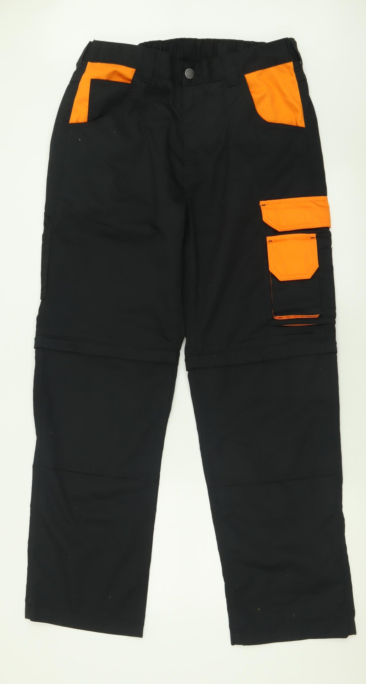 Parkside Mens Black  Polyester Cargo Trousers Size 36 L32 in Regular Button