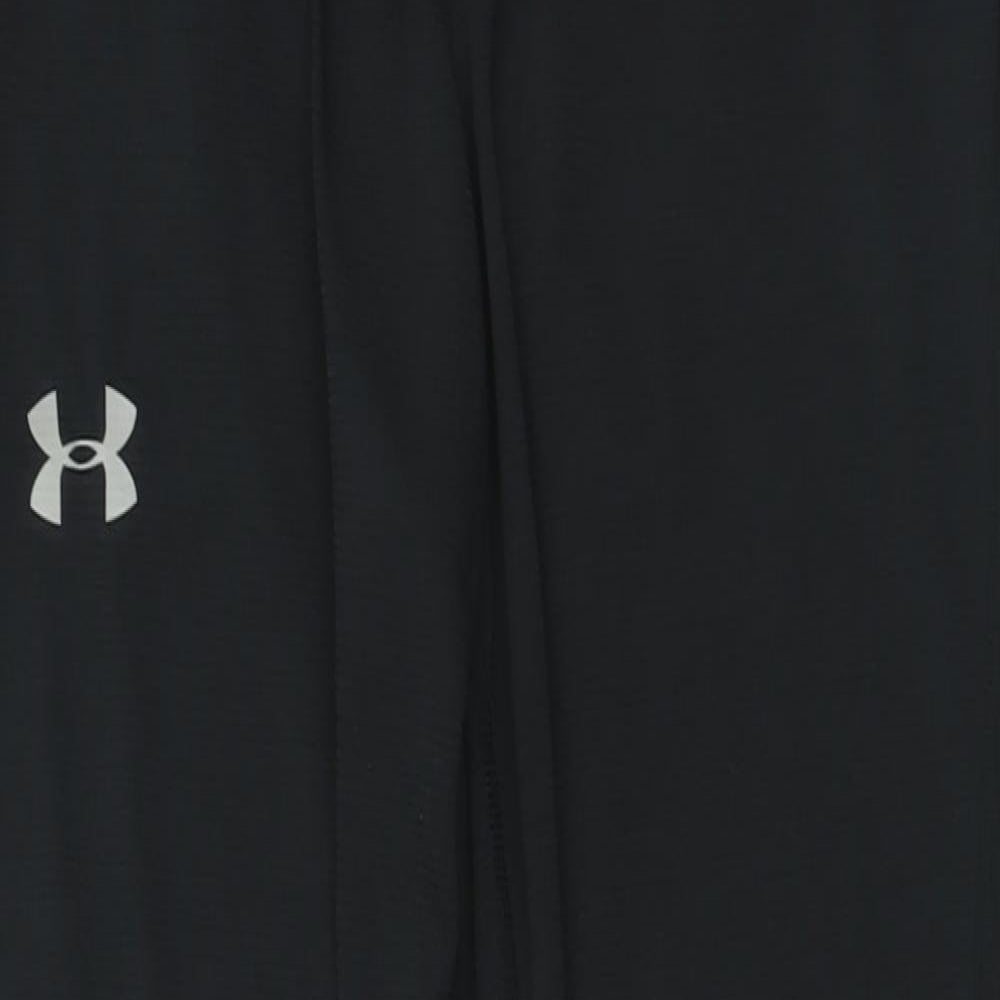 Under armour Mens Black  Polyester Jogger Trousers Size S L29 in Regular Tie