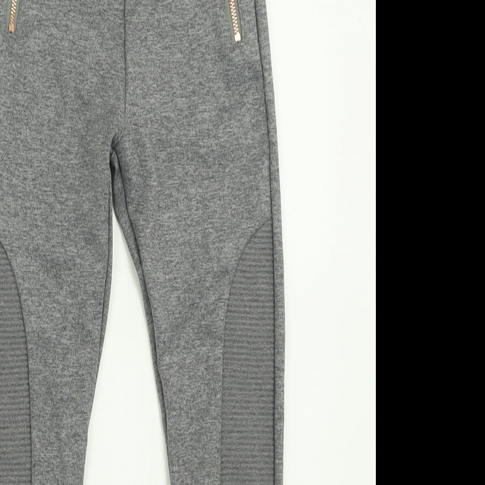 F&F Girls Grey  Polyester Capri Trousers Size 6-7 Years  Regular Pullover