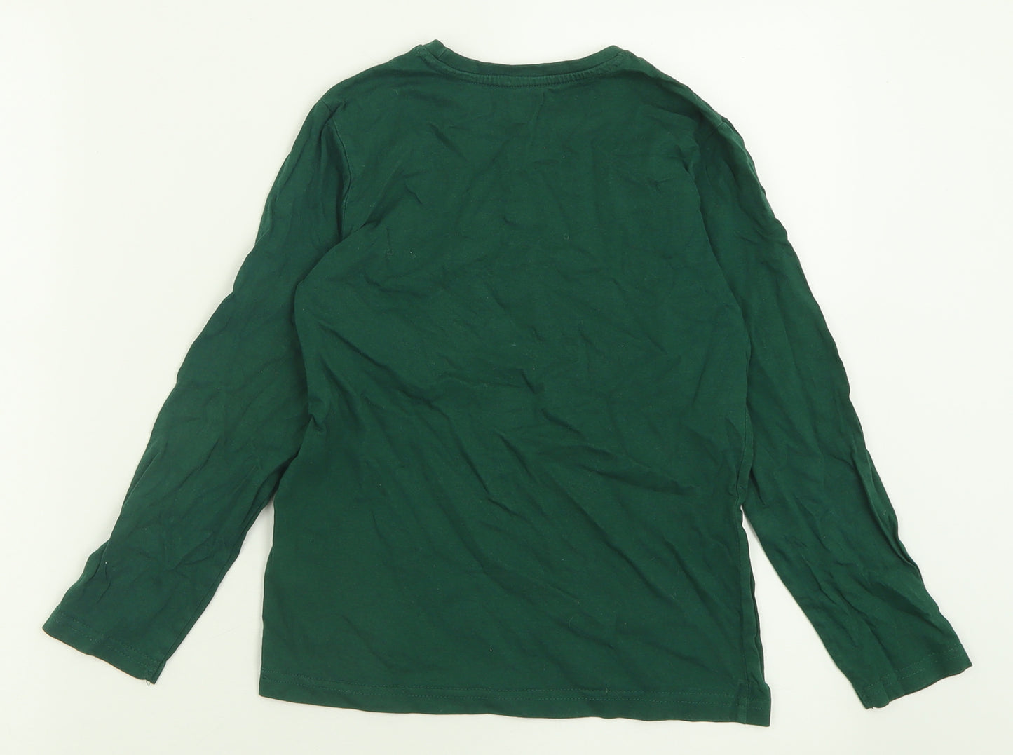 Primark Boys Green  Cotton Basic Casual Size 8-9 Years Crew Neck Pullover