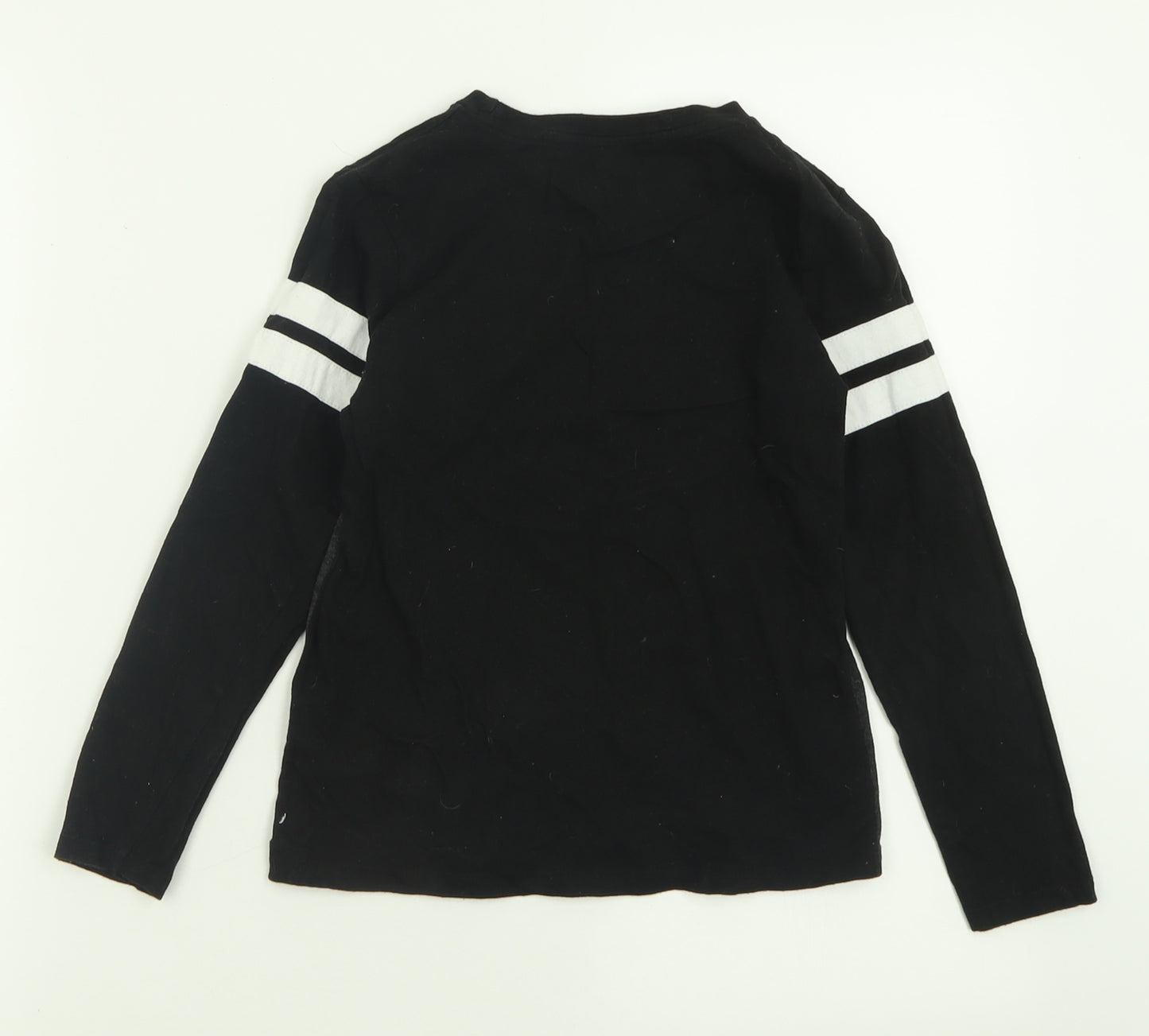 pep&cp Boys Black  Cotton Basic Casual Size 8-9 Years Crew Neck Pullover