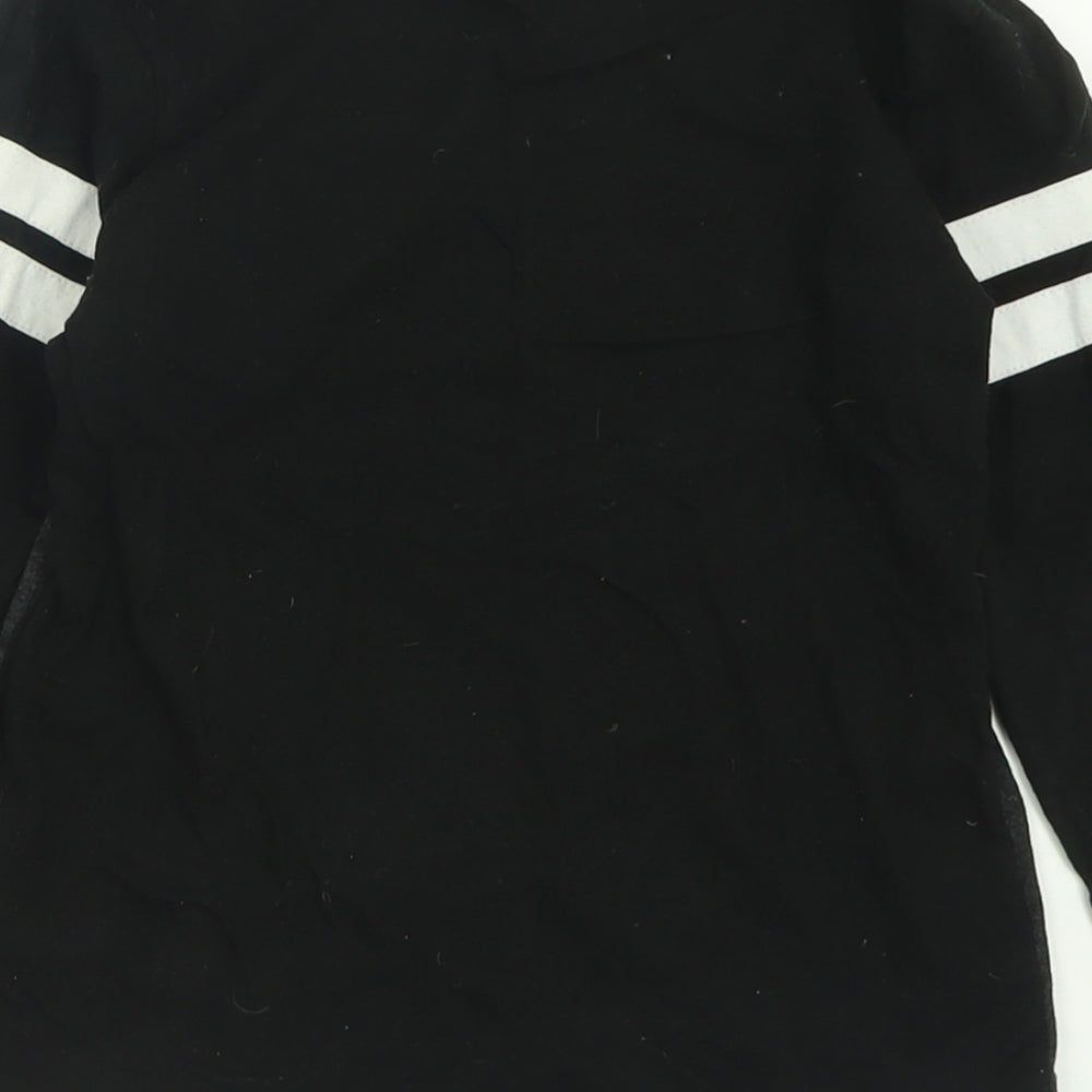 pep&cp Boys Black  Cotton Basic Casual Size 8-9 Years Crew Neck Pullover