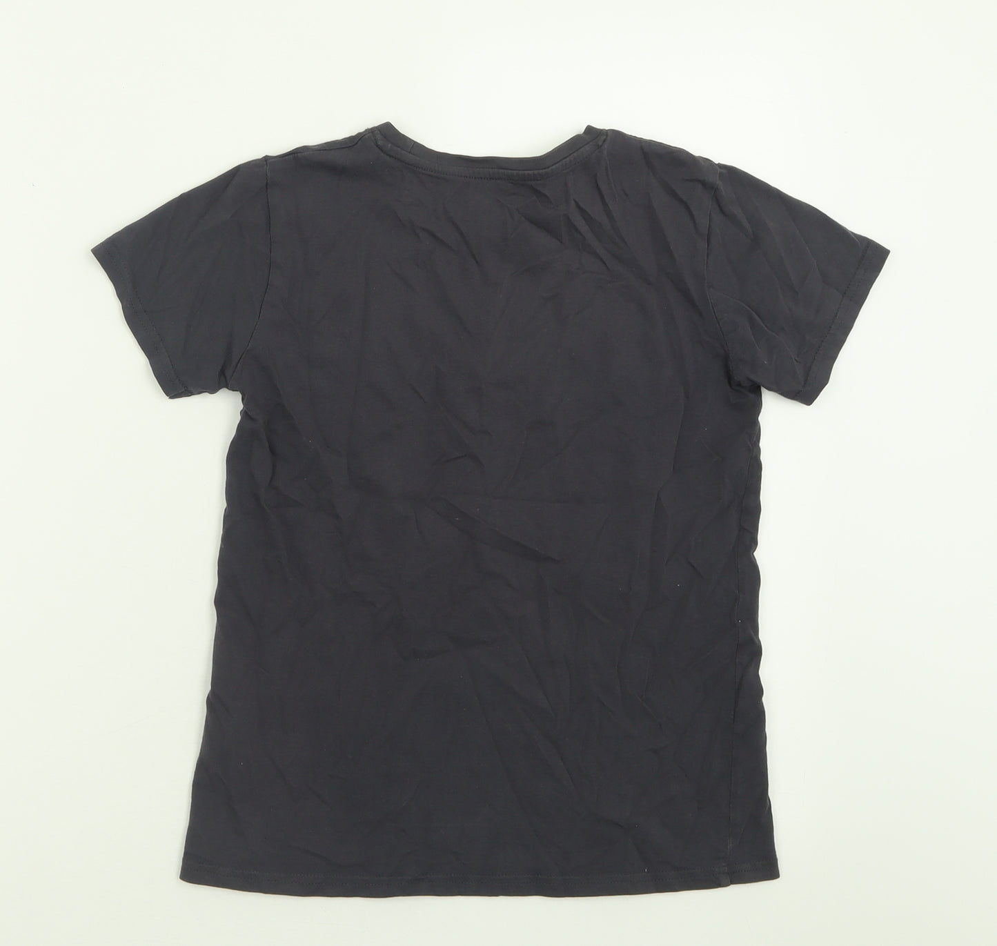 Dunnes Stores Boys Grey  Cotton Basic T-Shirt Size 10 Years Crew Neck Pullover