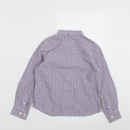 French Connection Boys Multicoloured Check Cotton Basic Button-Up Size 6-7 Years Collared Button