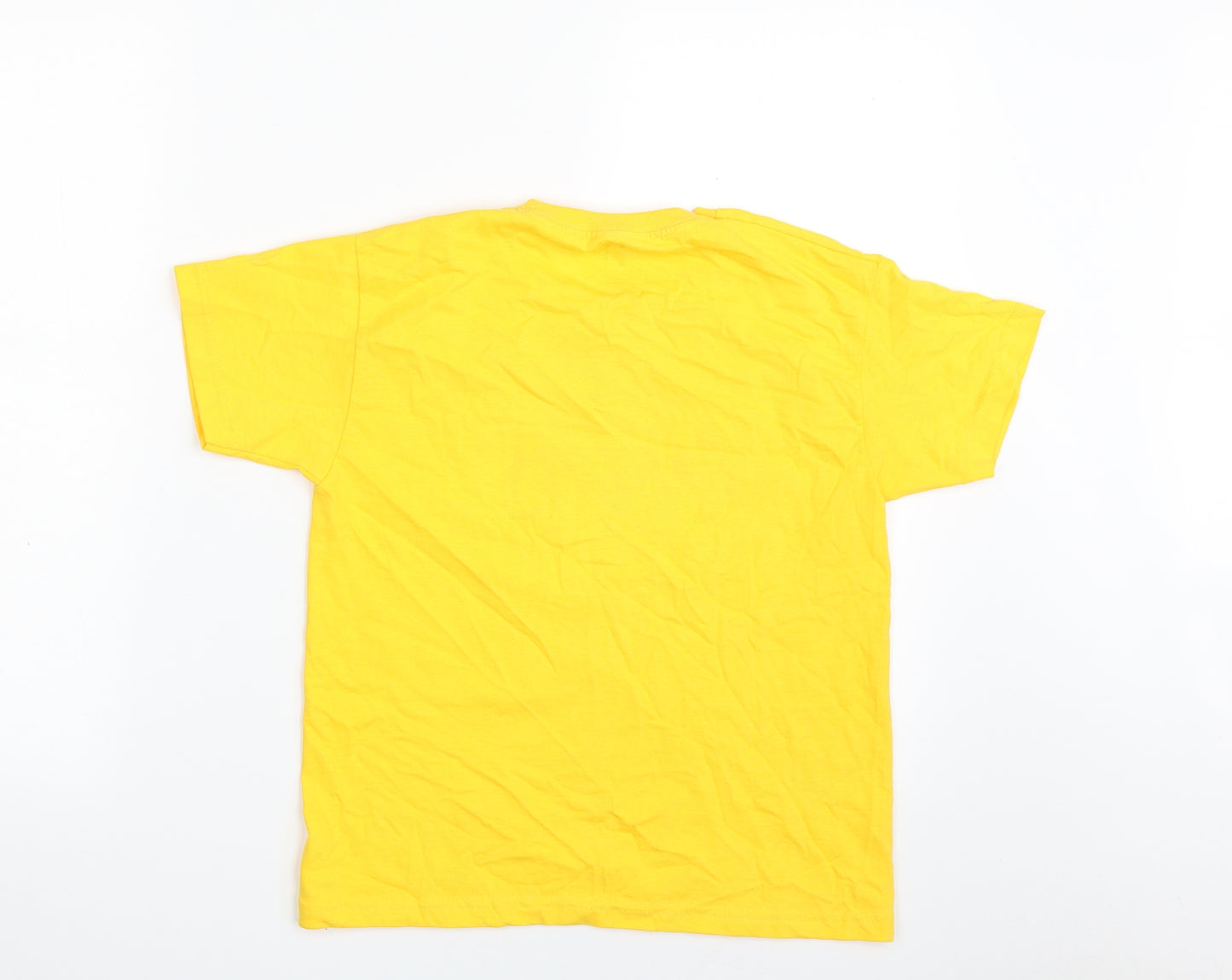 NBA Boys Yellow  100% Cotton Pullover T-Shirt Size S Crew Neck Pullover - Los Angeles Lakers