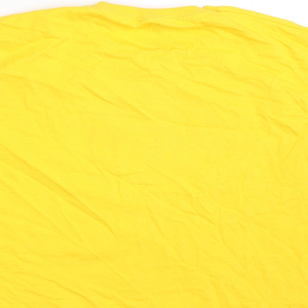 NBA Boys Yellow  100% Cotton Pullover T-Shirt Size S Crew Neck Pullover - Los Angeles Lakers