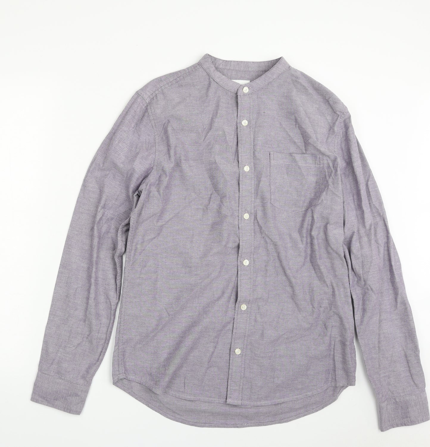 Burton Mens Purple  Cotton  Button-Up Size M Henley Button