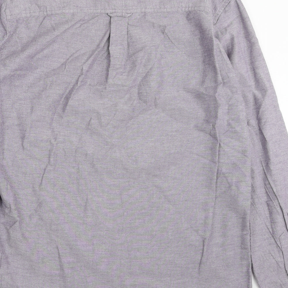 Burton Mens Purple  Cotton  Button-Up Size M Henley Button