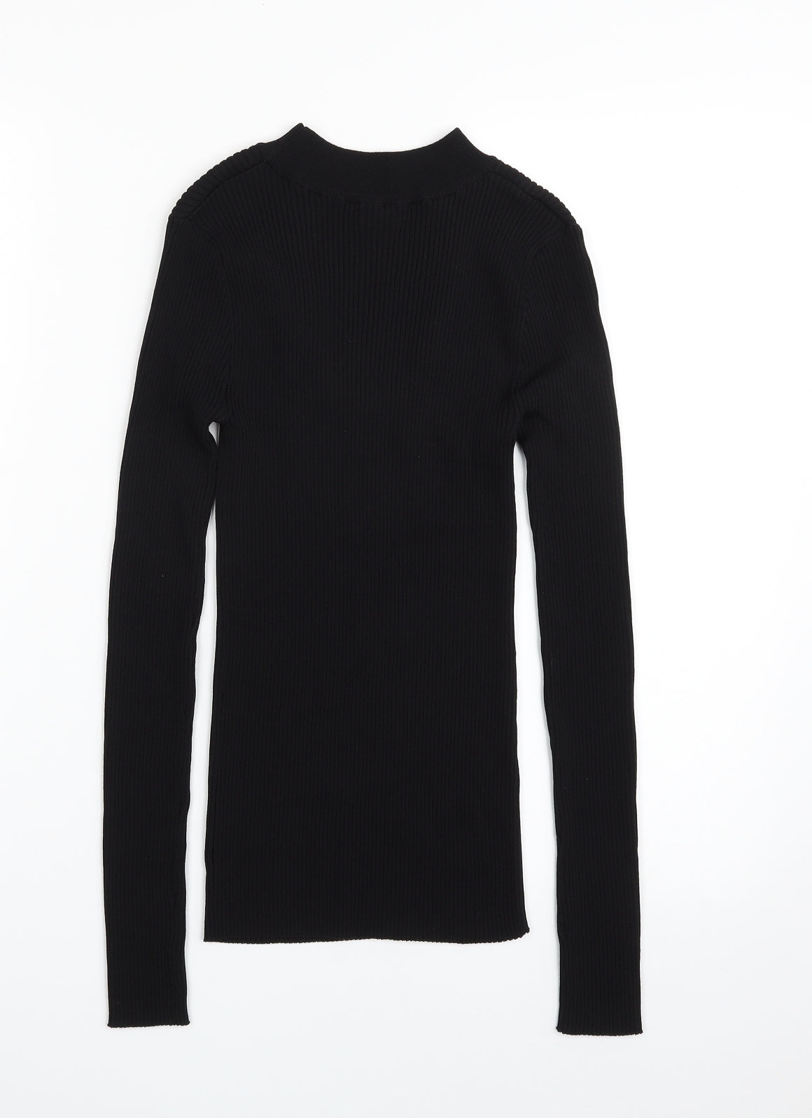 River Island Womens Black Crew Neck  Viscose Pullover Jumper Size 8