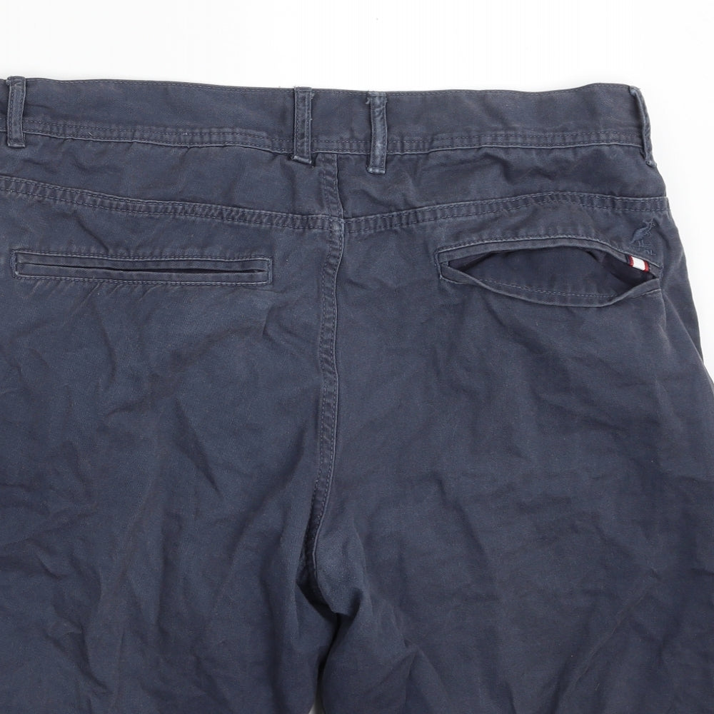 Kangol Mens Blue  Cotton Chino Shorts Size L L9 in Regular Button