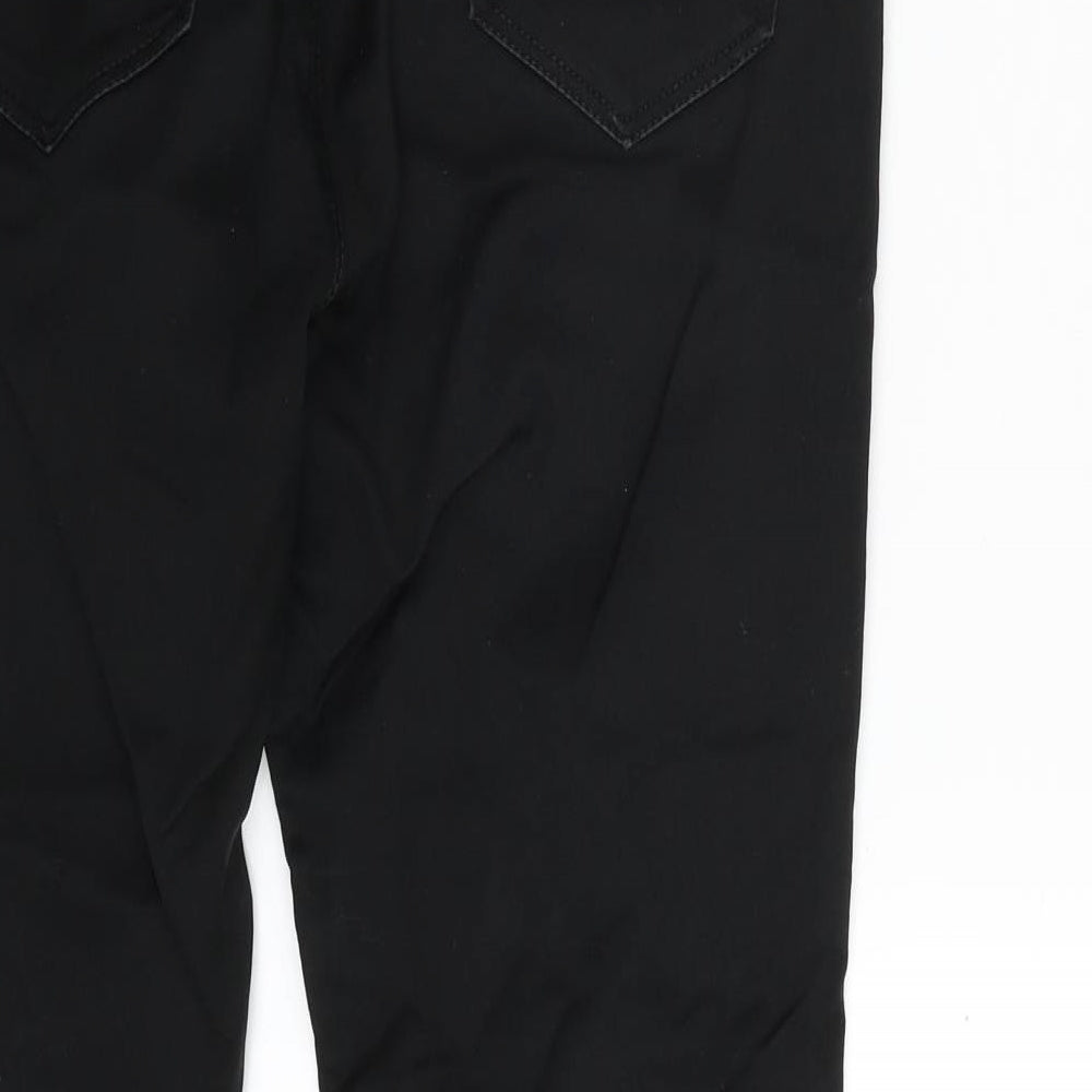 New Look Womens Black  Cotton Skinny Jeans Size 14 L30 in Slim Zip