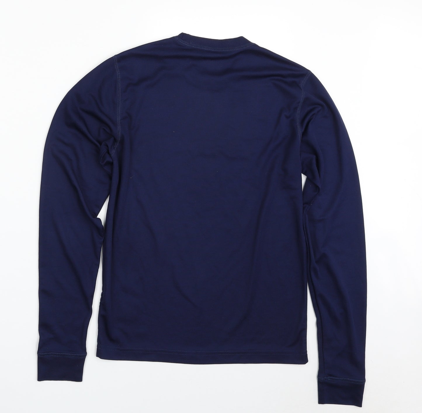 Campri Mens Blue  Polyester Pullover T-Shirt Size S Crew Neck Pullover