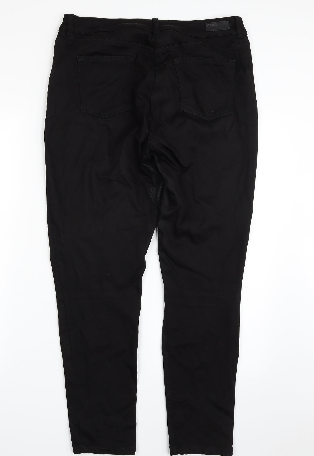 NEXT Womens Black  Modal Skinny Jeans Size 14 L28 in Slim Zip