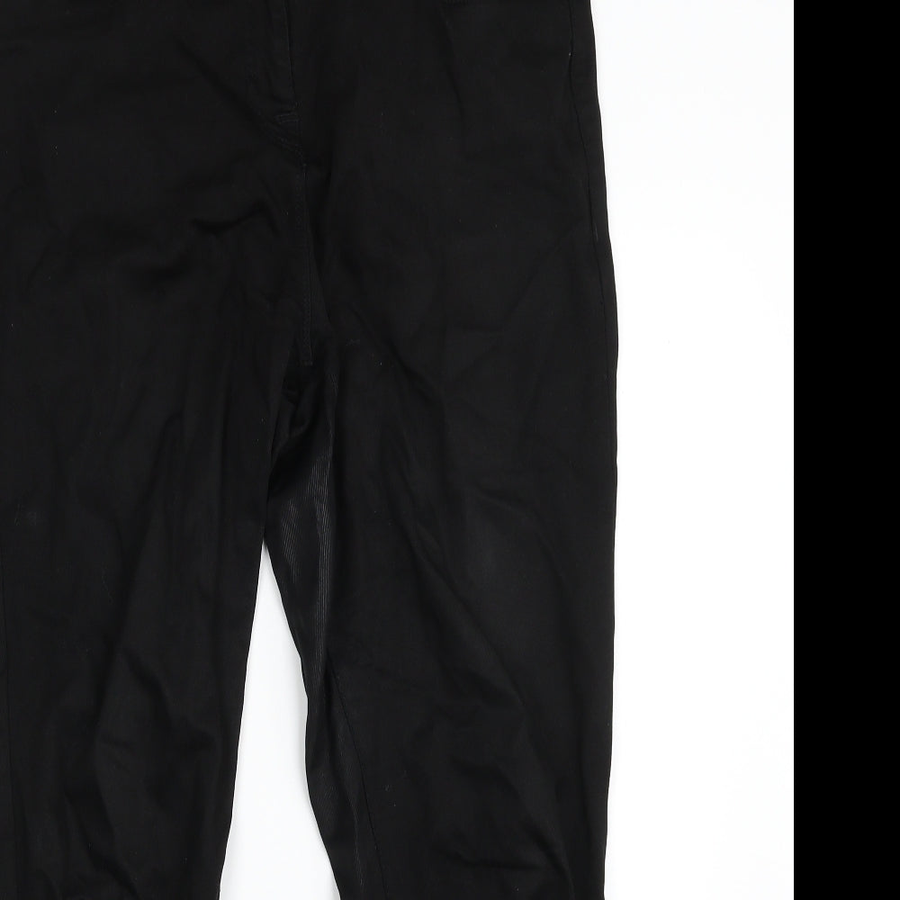 NEXT Womens Black  Modal Skinny Jeans Size 14 L28 in Slim Zip