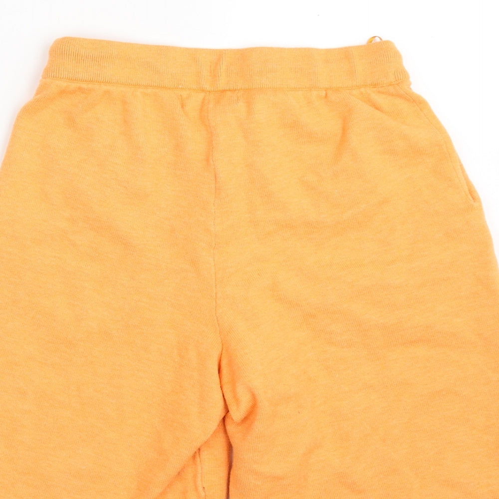 Primark Womens Orange  Polyester Sweat Shorts Size 6 L8 in Regular  - Size 6-8