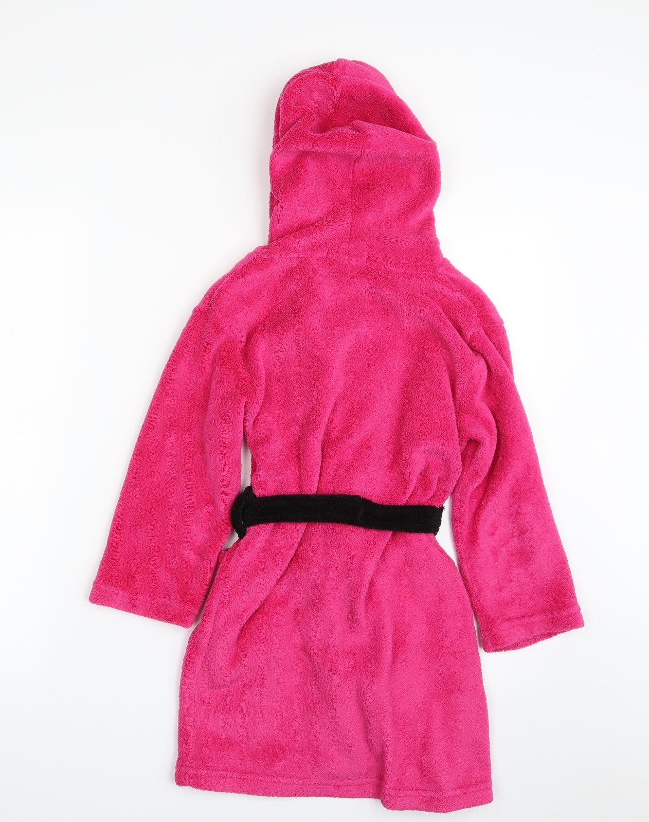 Monster High Girls Pink Solid 100% Polyester Top Robe Size 5 Years  Tie