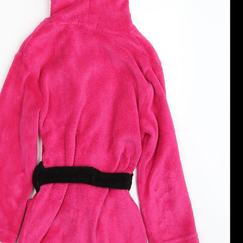 Monster High Girls Pink Solid 100% Polyester Top Robe Size 5 Years  Tie