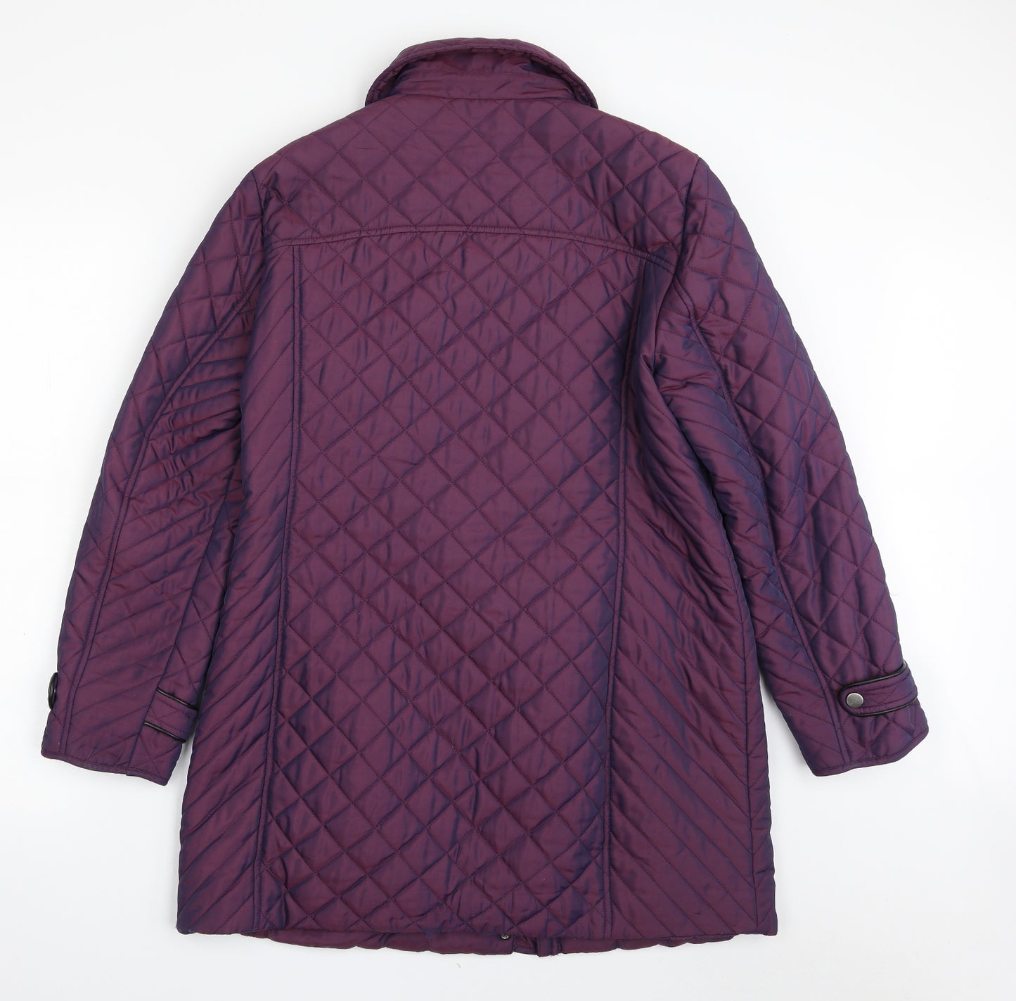Marks and Spencer Womens Purple   Quilted Jacket Size 14  Zip