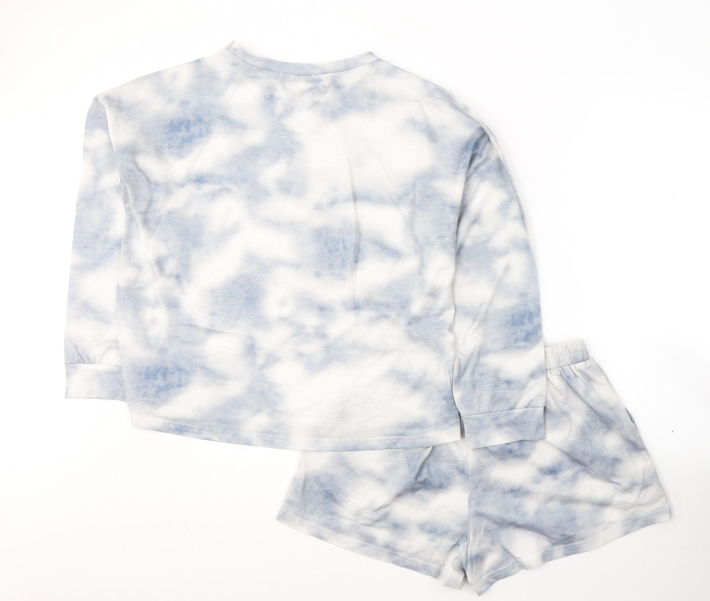 SheIn Womens Grey Plaid Polyester Capri Pyjama Set Size L   - TIE DYE