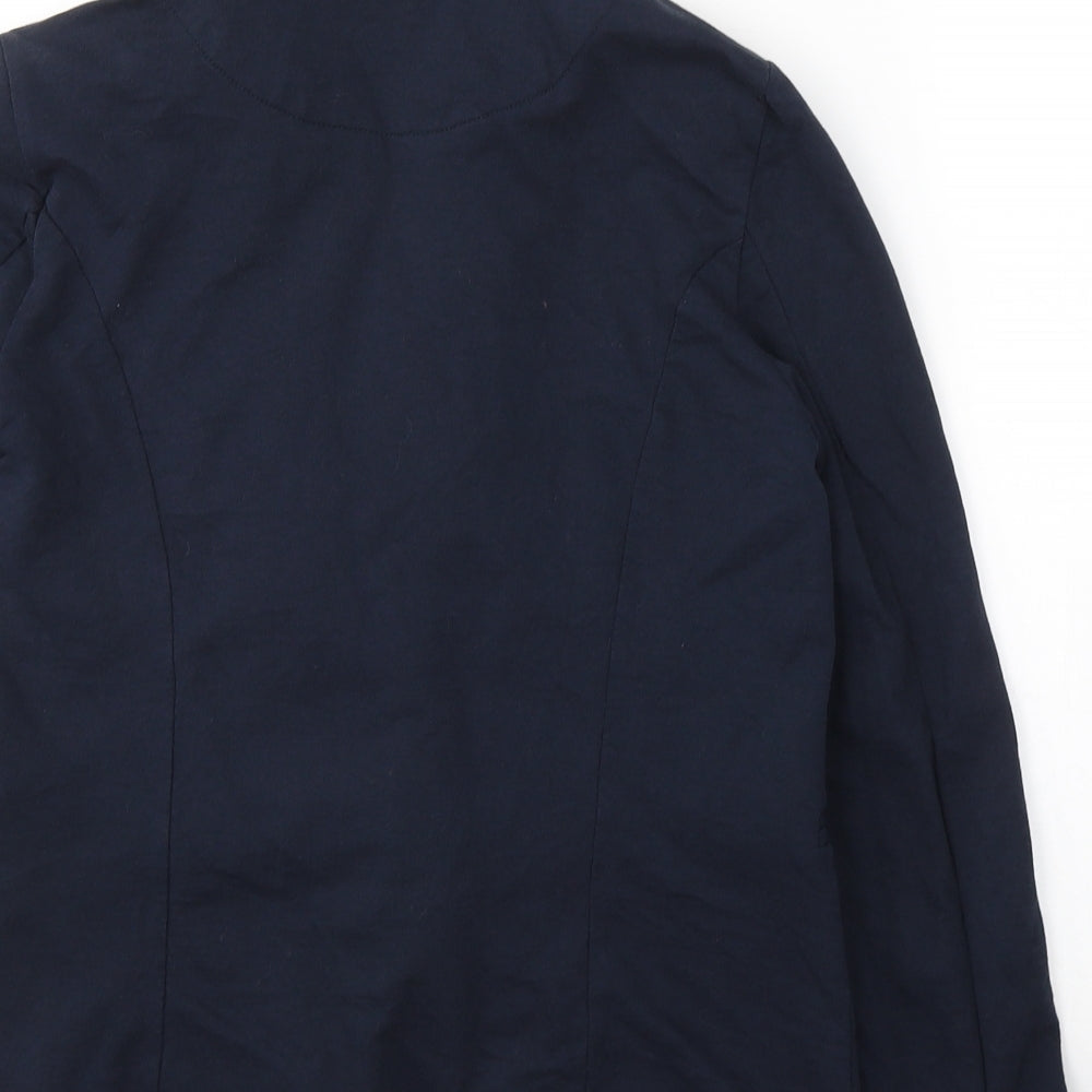 Atmosphere Womens Blue Collared  Cotton Cardigan Jumper Size 10