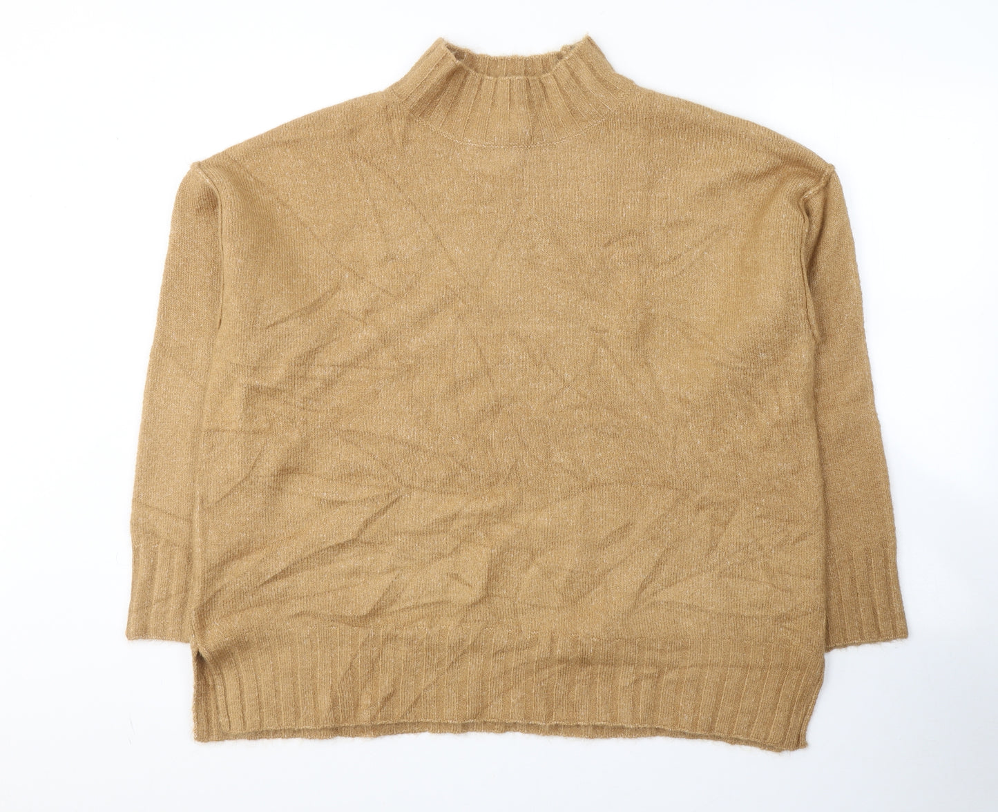 Primark Womens Beige Round Neck  Acrylic Pullover Jumper Size 18