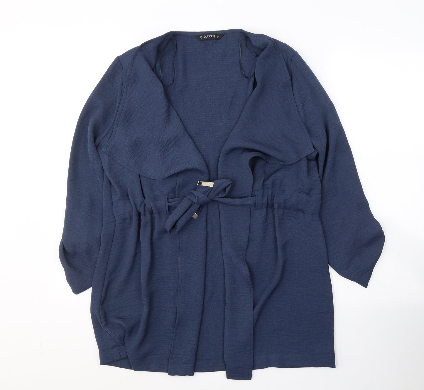 Dunnes Stores Womens Blue  Polyester Wrap Blouse Size M V-Neck