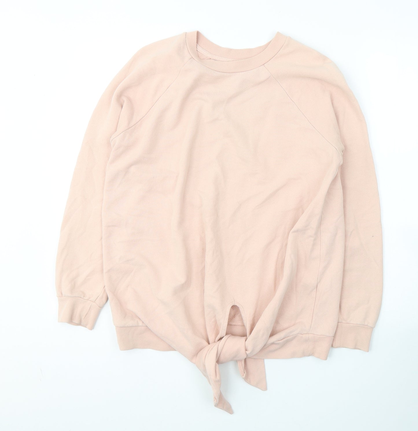 NEXT Womens Pink  Cotton Pullover Sweatshirt Size 10  Pullover - tie detail