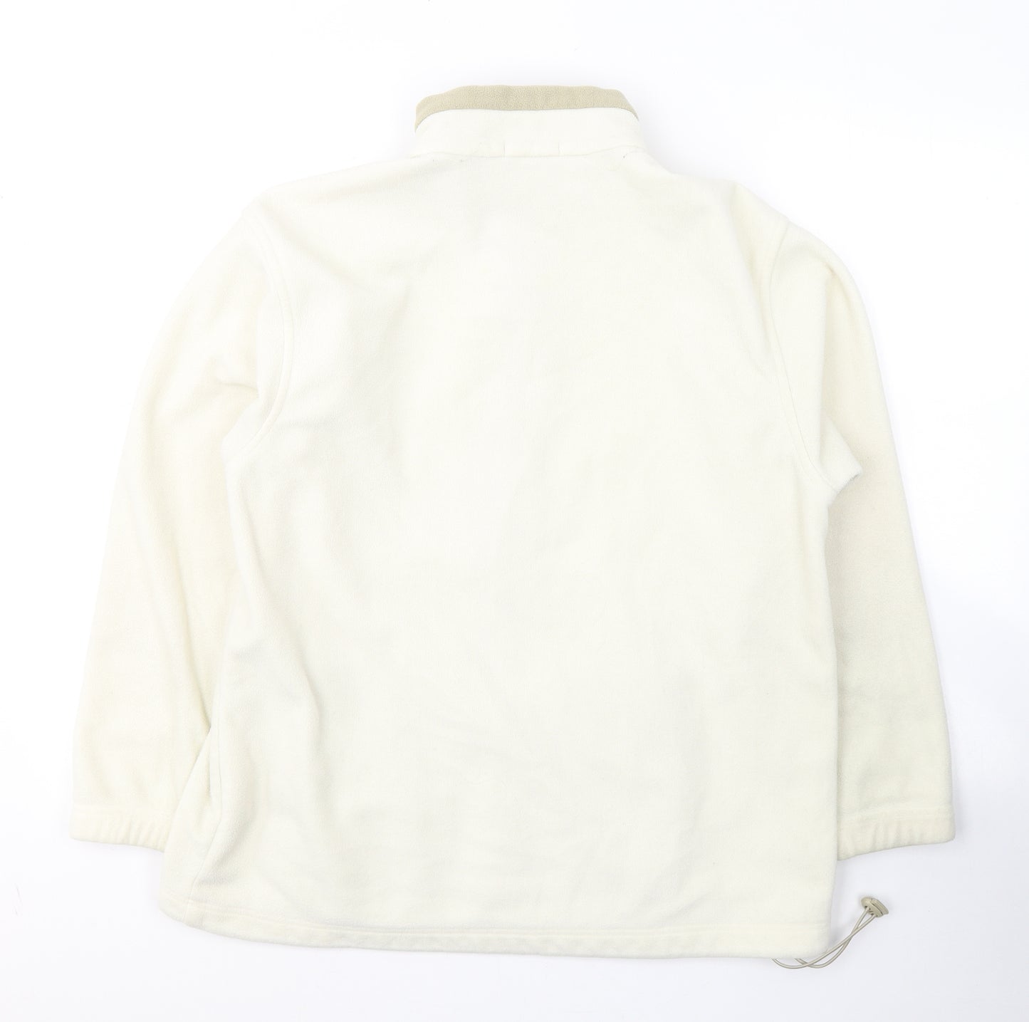Marks and Spencer Womens Ivory  Polyester Full Zip Sweatshirt Size 16  Zip