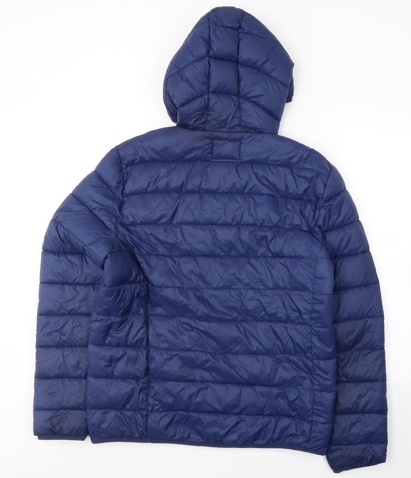 George Mens Blue   Puffer Jacket Coat Size L  Zip
