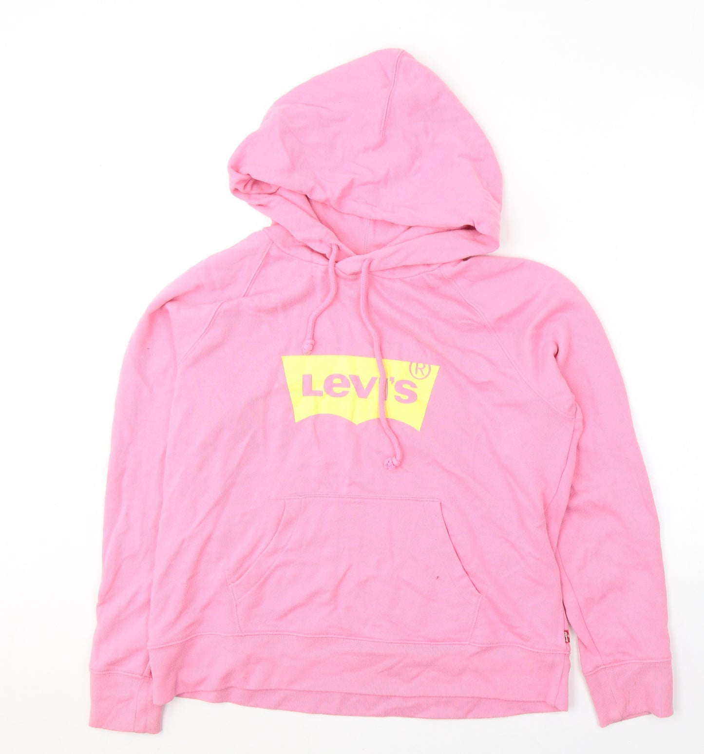 Levi's Womens Pink  Cotton Pullover Hoodie Size L  Pullover