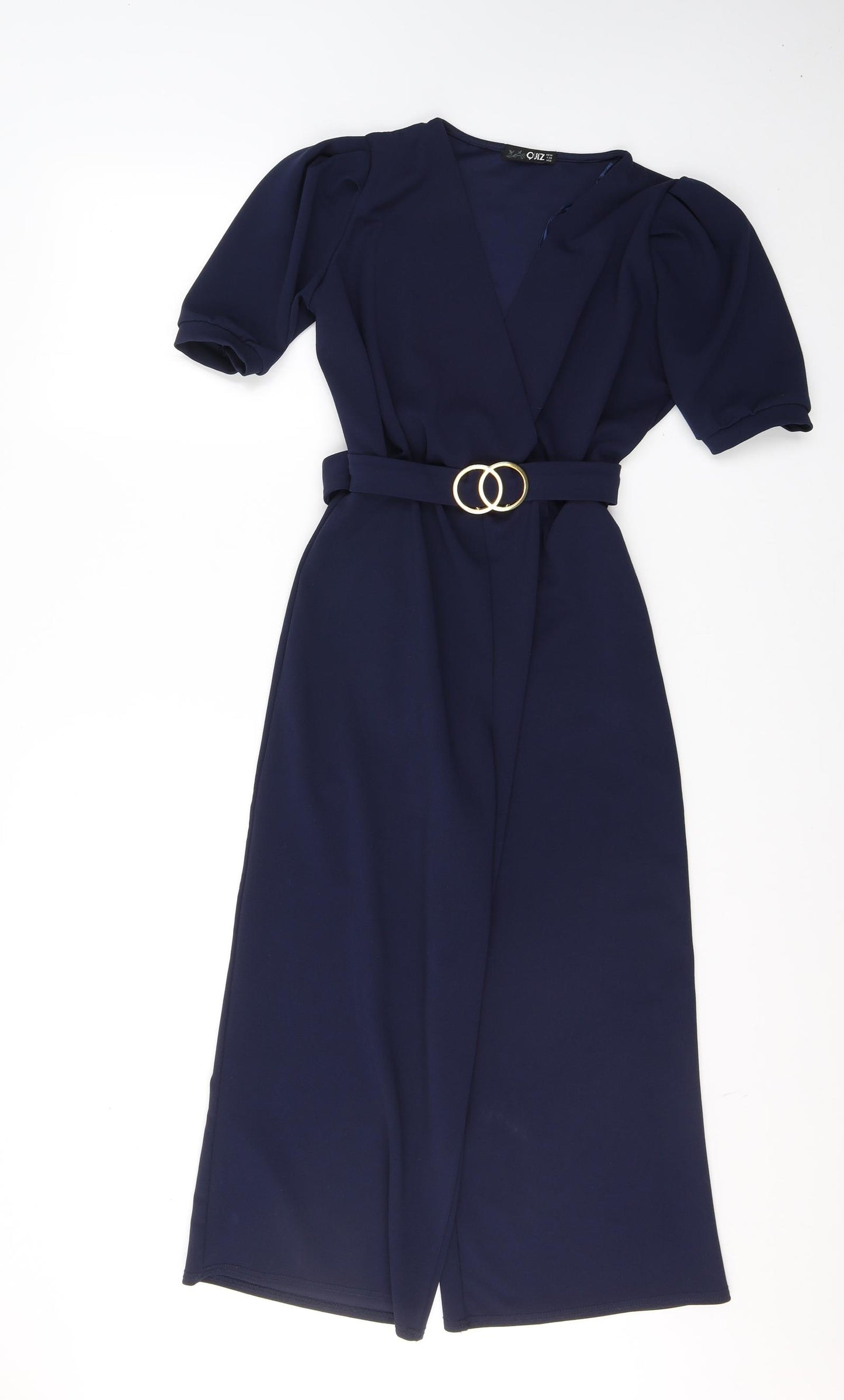 Quiz Womens Blue  Polyester Jumpsuit One-Piece Size 10 L21 in Pullover