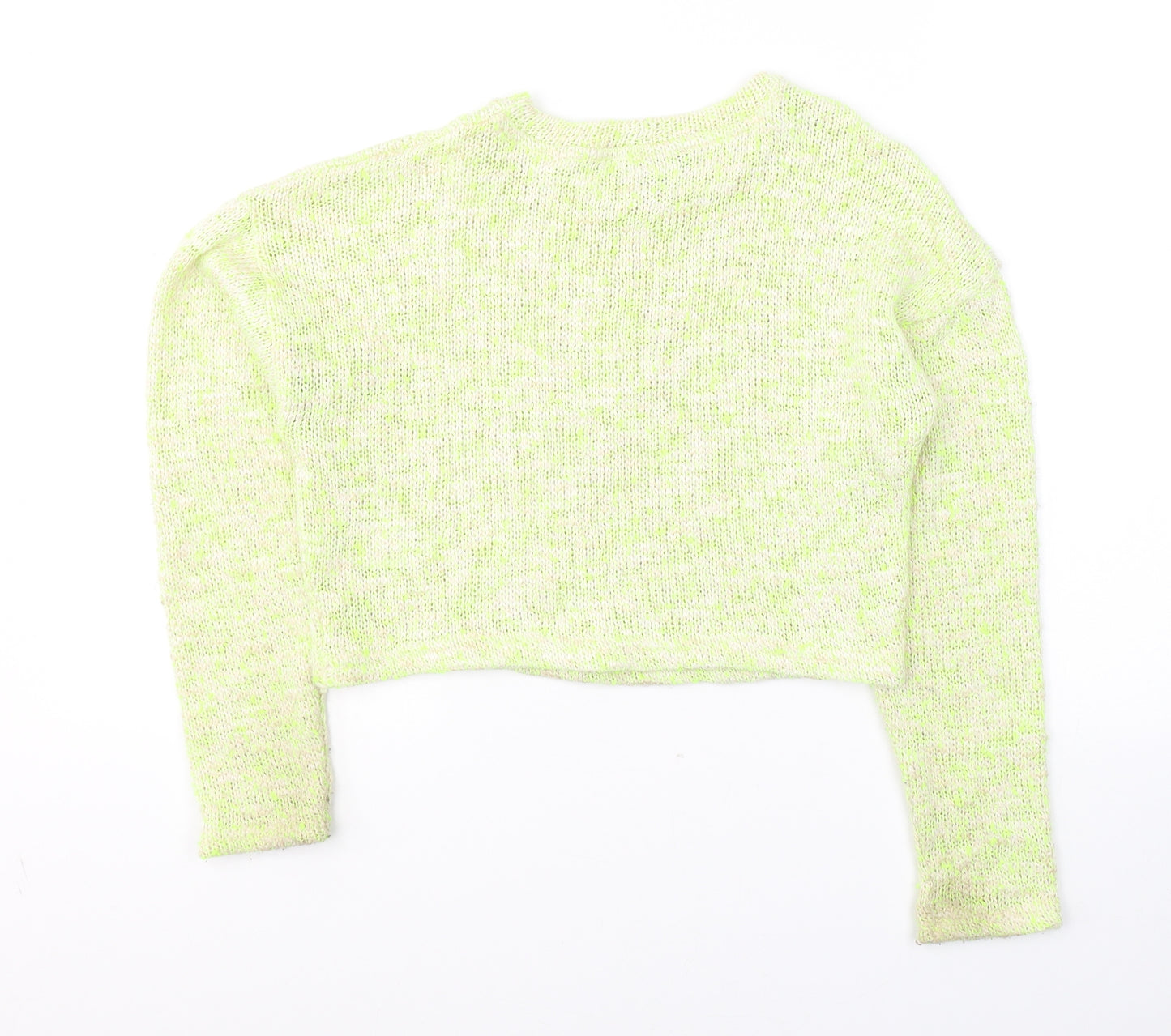 New Look Girls Green Round Neck  Acrylic Pullover Jumper Size 12-13 Years  Pullover