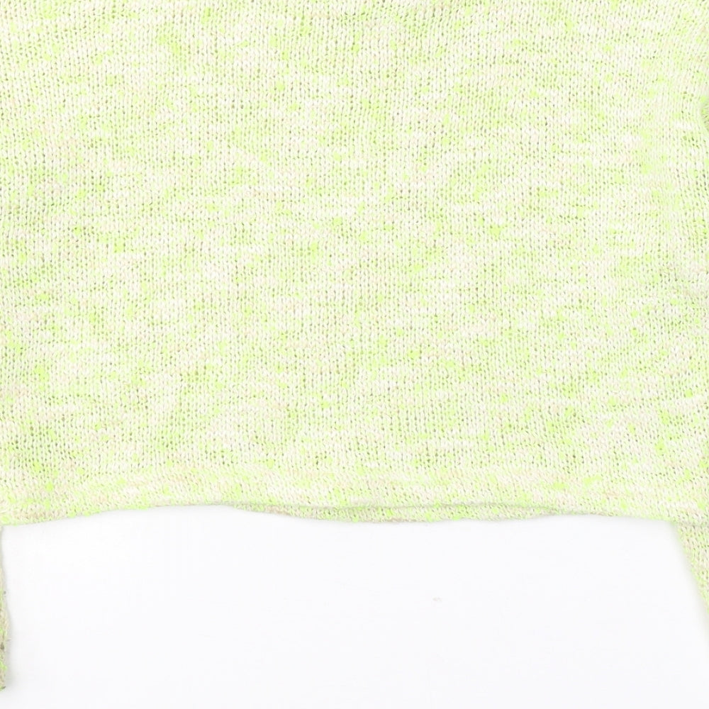 New Look Girls Green Round Neck  Acrylic Pullover Jumper Size 12-13 Years  Pullover