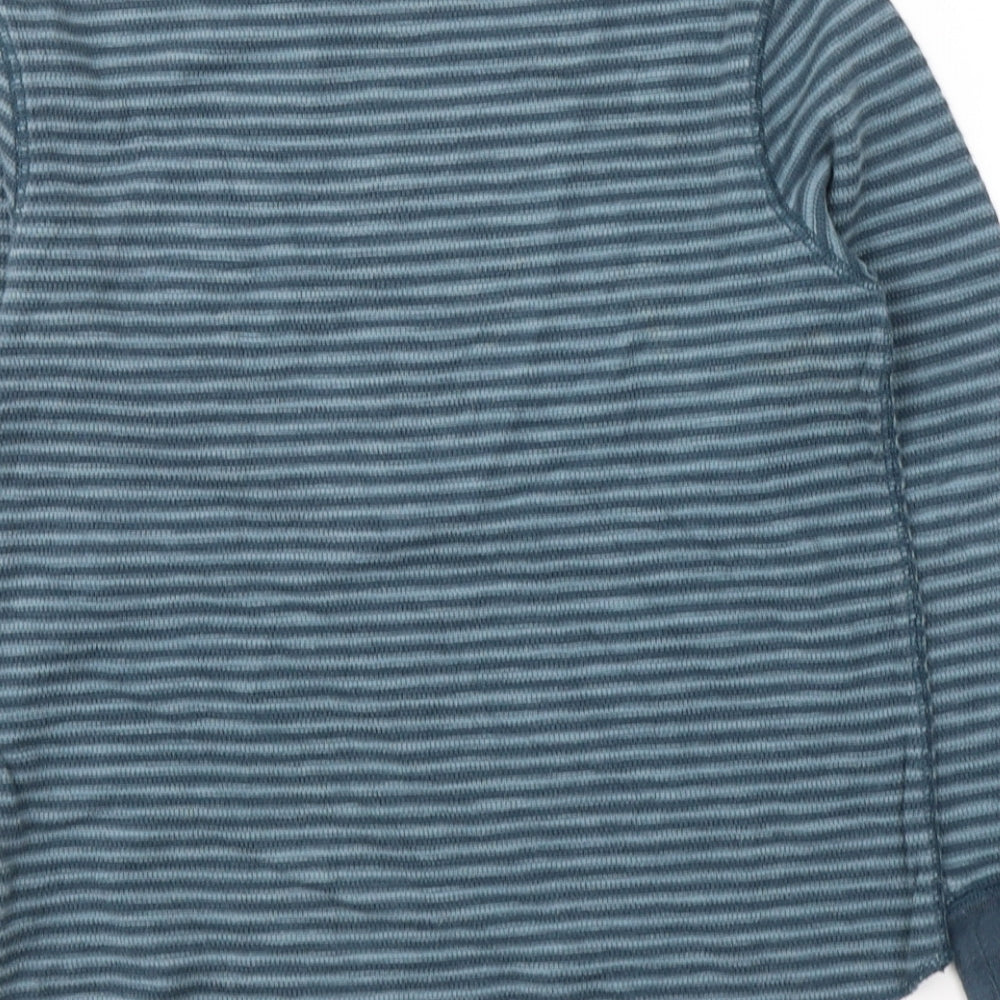 Gap Boys Blue Striped Cotton Pullover Casual Size 8-9 Years Round Neck Pullover