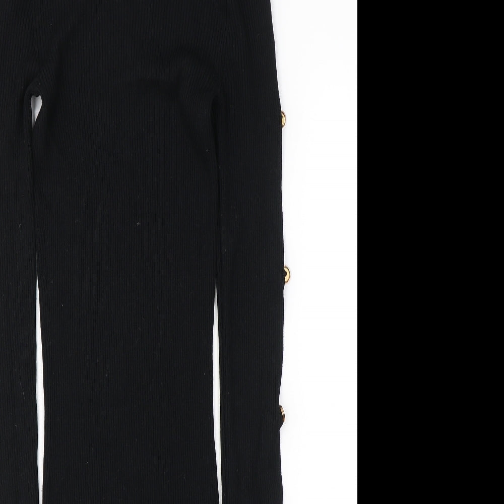 Lipsy Womens Black  Polyester Pencil Dress  Size 10  Round Neck Pullover