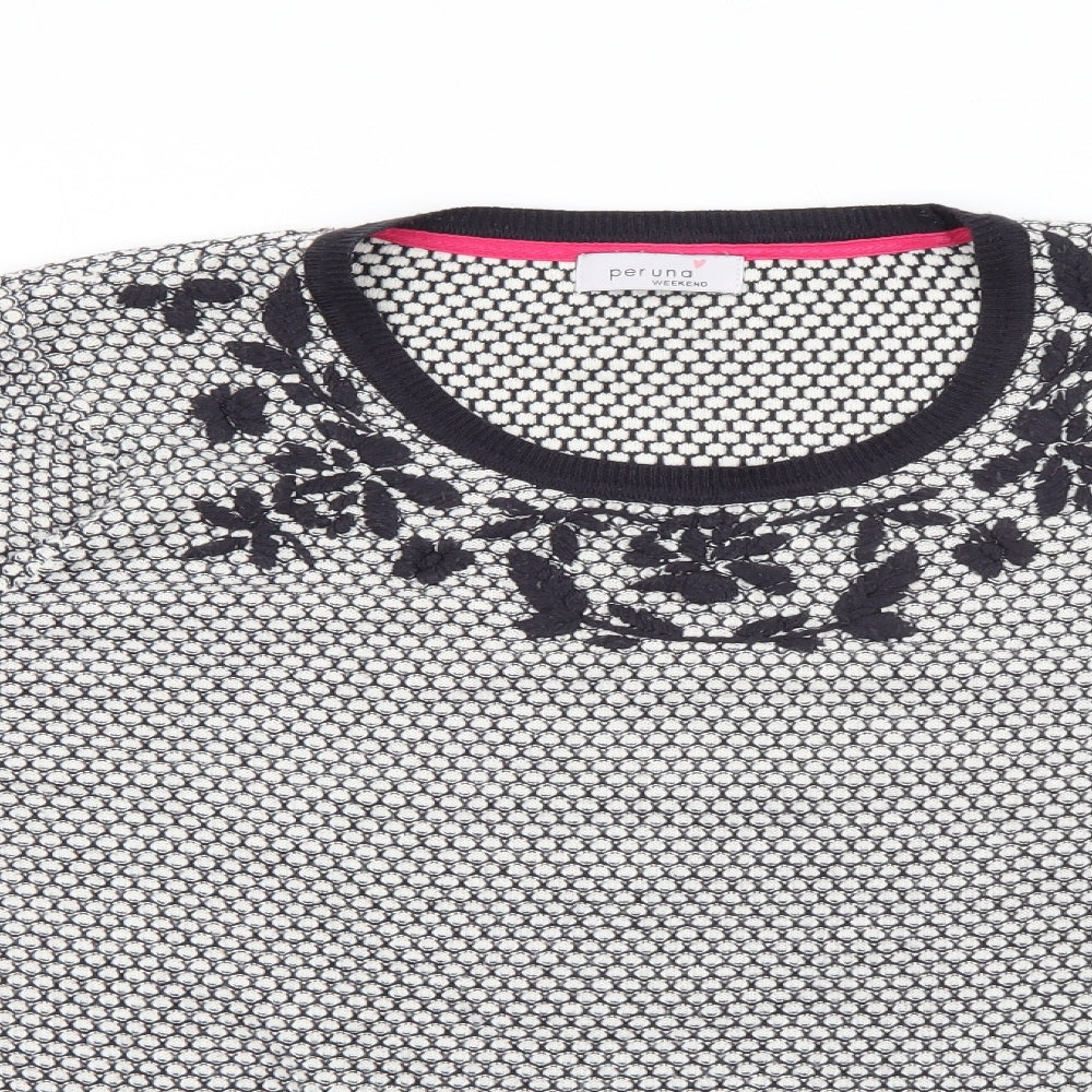 Per Una Womens White Scoop Neck  Acrylic Pullover Jumper Size 18