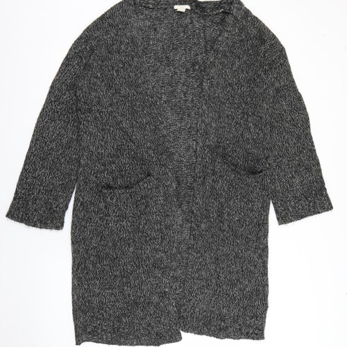 H&M Womens Grey V-Neck  Acrylic Cardigan Jumper Size S