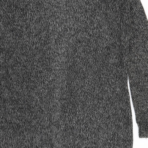 H&M Womens Grey V-Neck  Acrylic Cardigan Jumper Size S