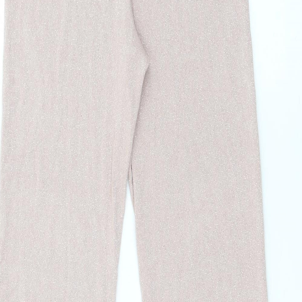 Bershka Womens Pink  Viscose Jogger Trousers Size L L31 in Regular
