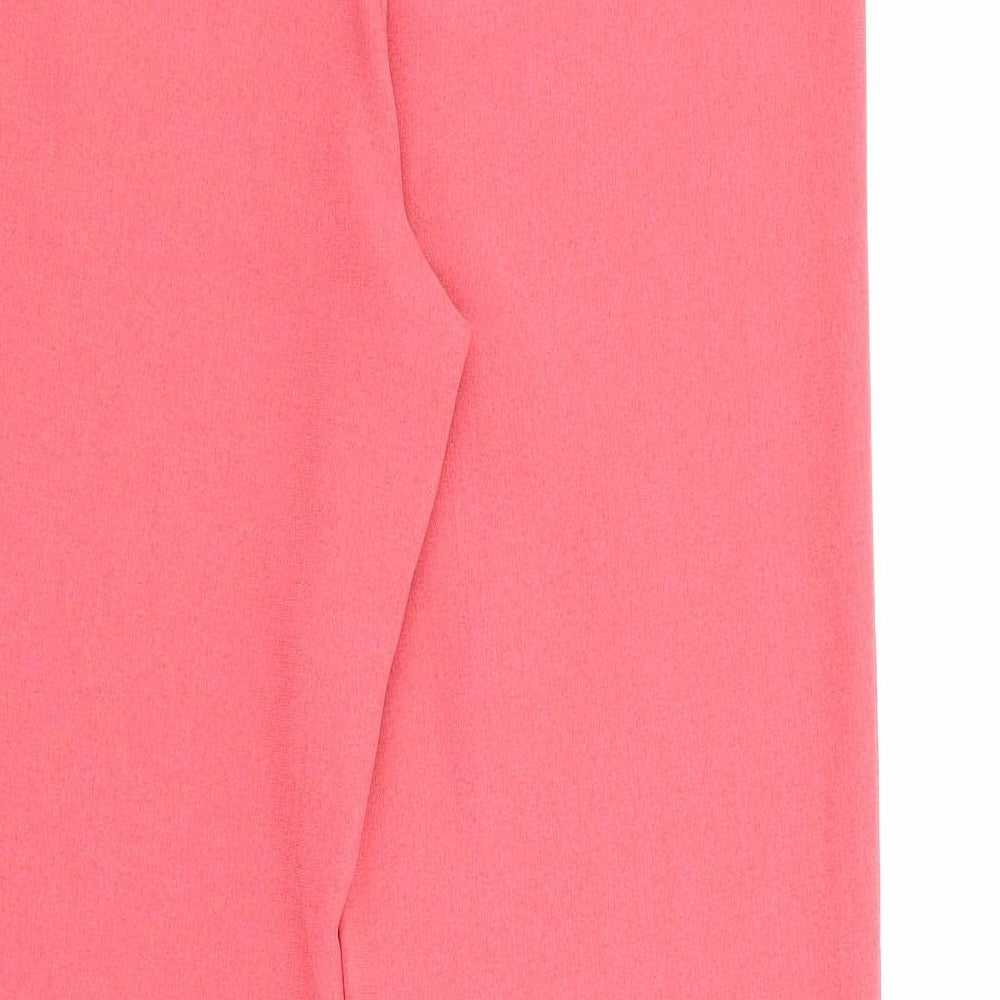 Jacques Vert Womens Red  Polyester Trousers  Size 12 L29 in Regular