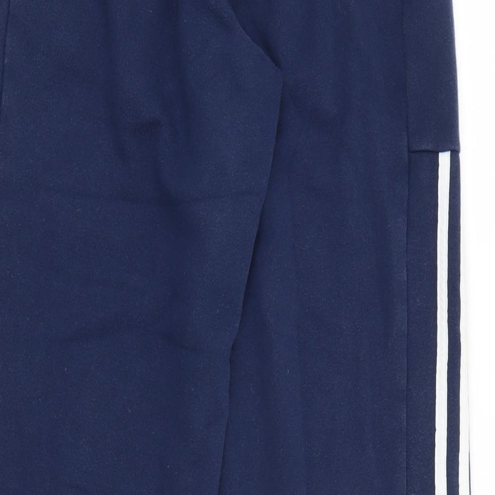 adidas Boys Blue  Cotton Jogger Trousers Size 11-12 Years  Regular Tie