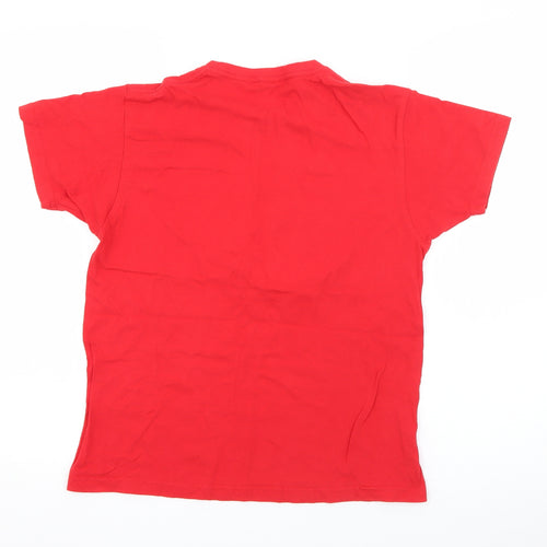 anbor Boys Red  Cotton Pullover T-Shirt Size 12-13 Years Crew Neck  - Fortnite