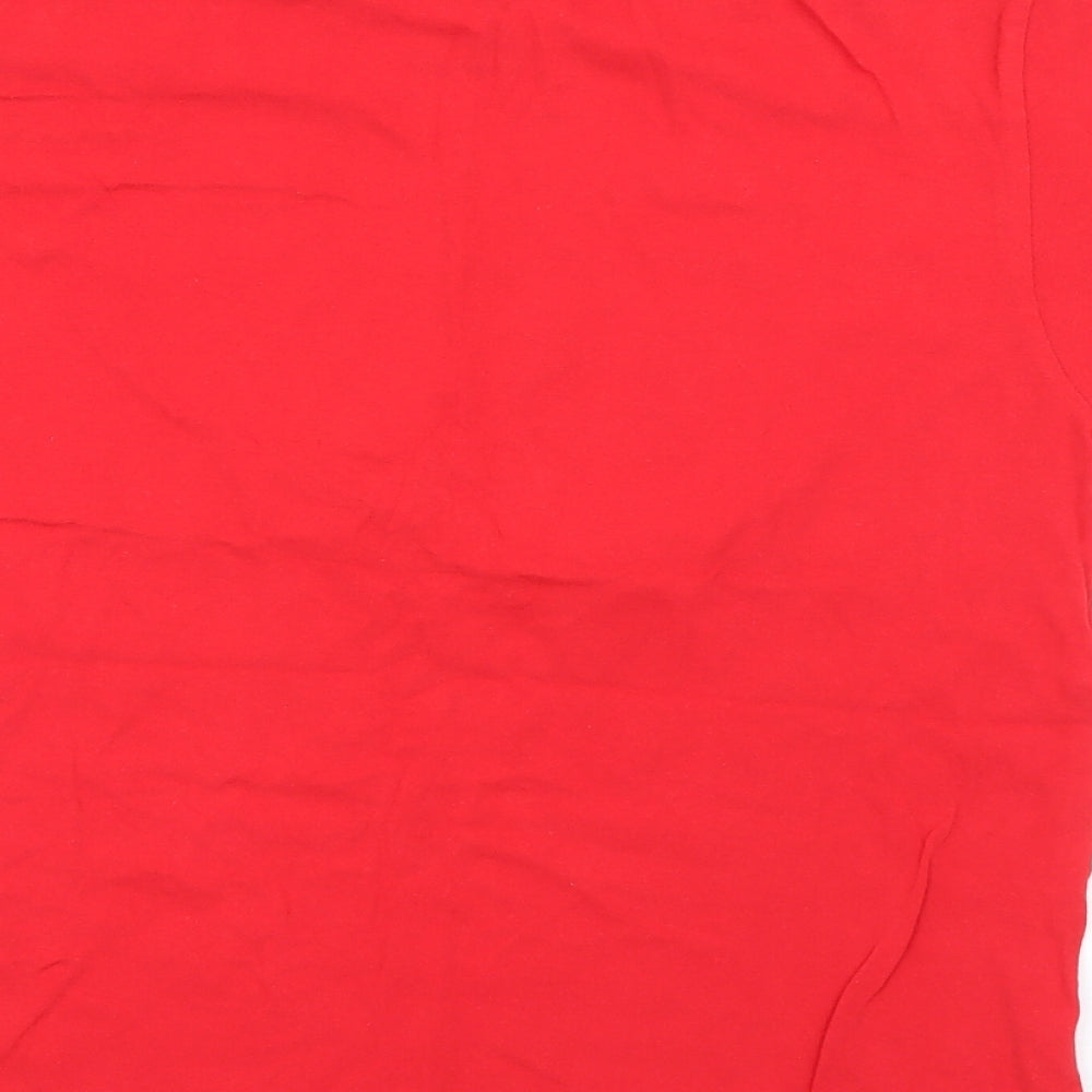 anbor Boys Red  Cotton Pullover T-Shirt Size 12-13 Years Crew Neck  - Fortnite
