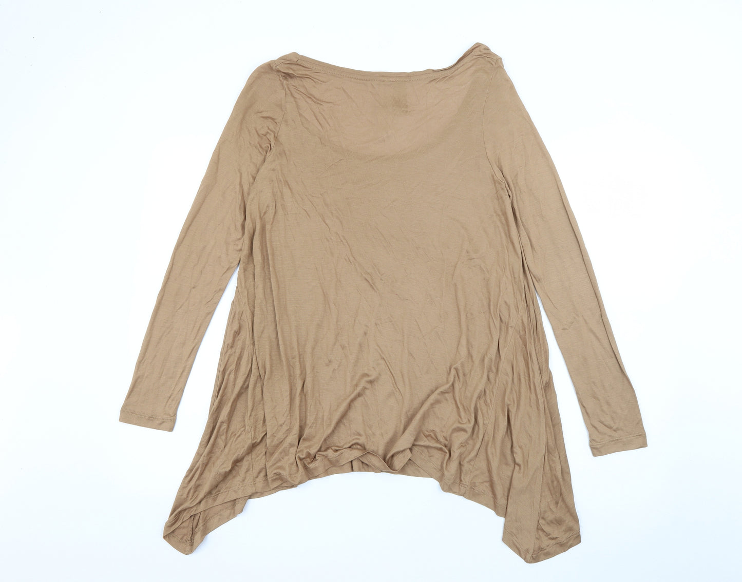 NEXT Womens Brown Scoop Neck  Viscose Pullover Jumper Size 10