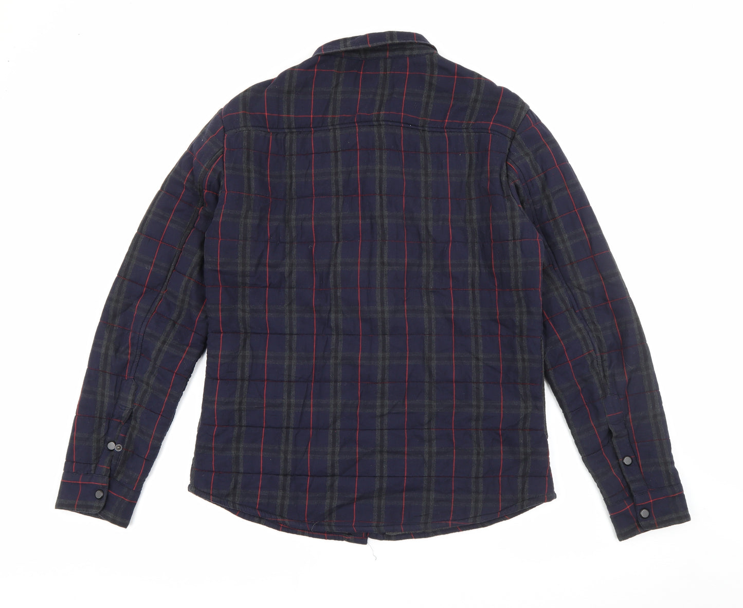 Zara Mens  Plaid  Jacket  Size L  Snap