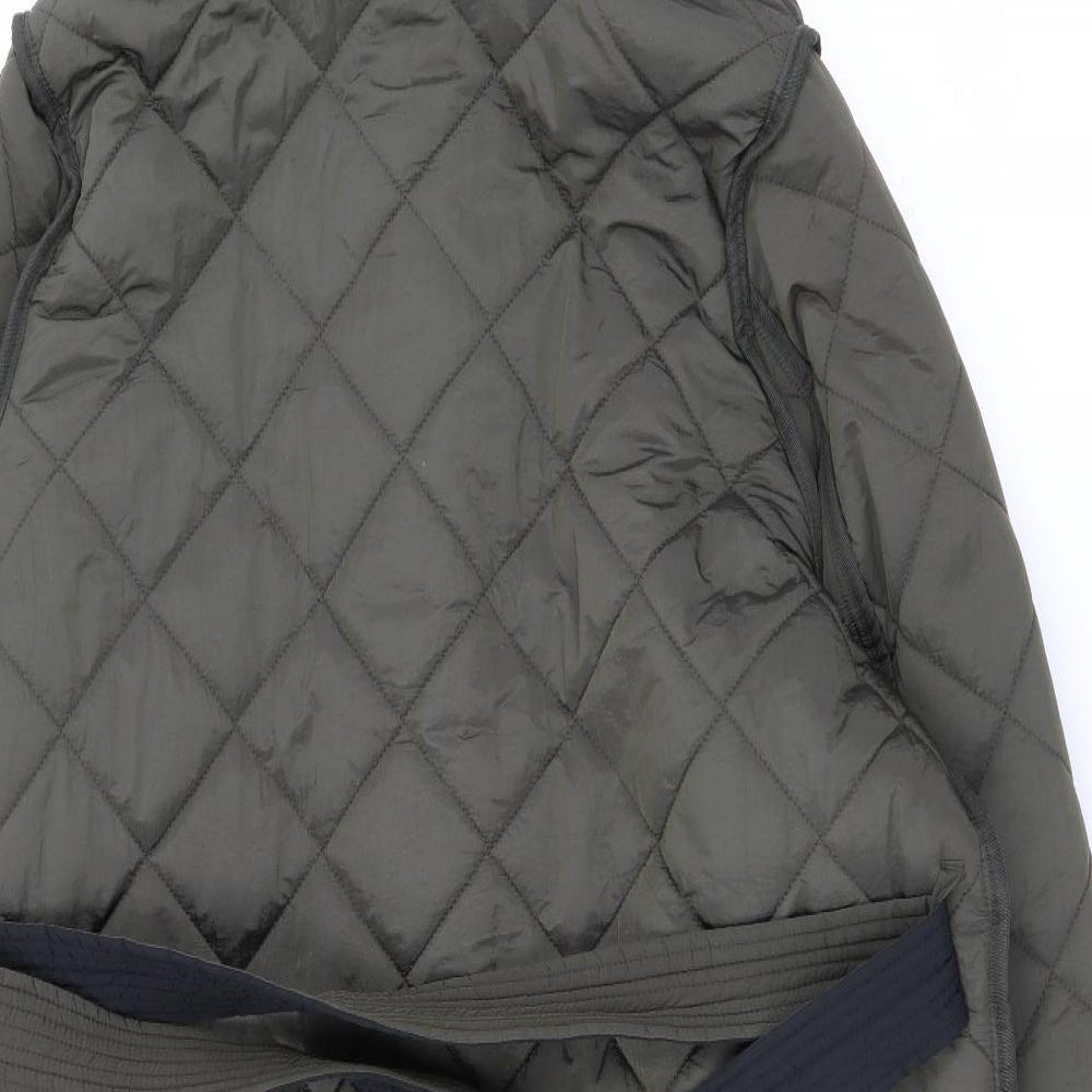 NEXT Womens Green   Quilted Coat Size 18  Zip - Reversible