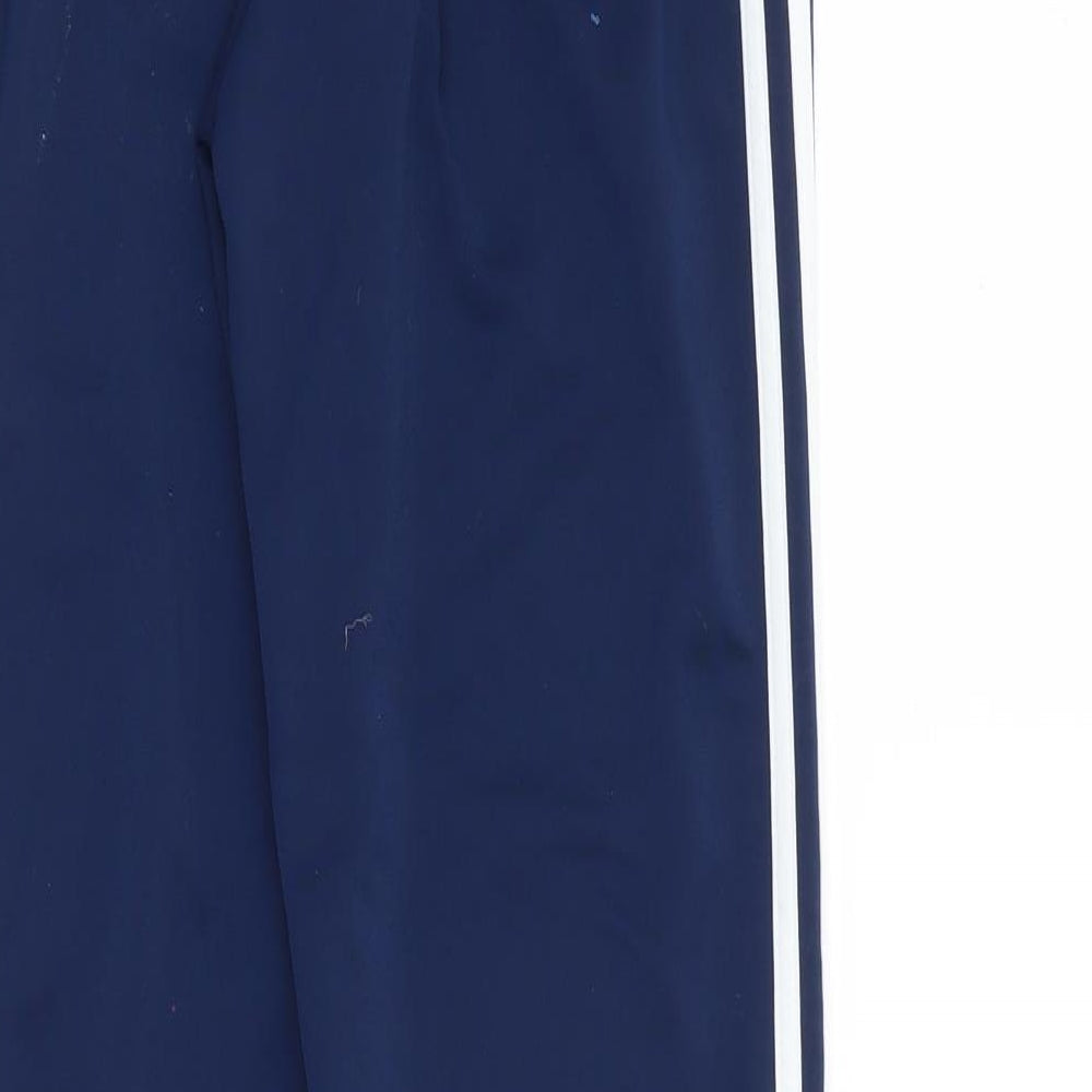 adidas Boys Blue  Polyester Jogger Trousers Size 9-10 Years  Regular Tie