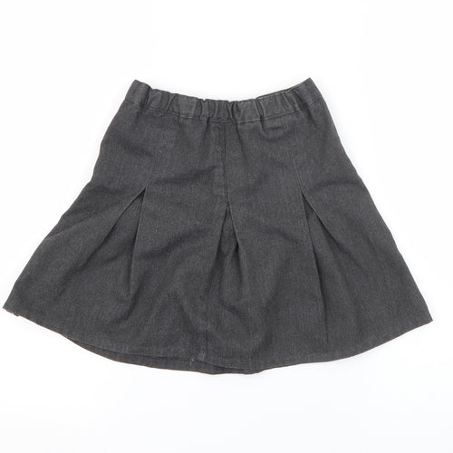 Matalan Girls Grey  Polyester Pleated Skirt Size 7 Years  Regular